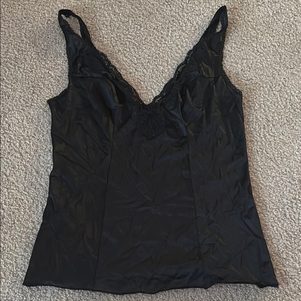 Black Lace Trim Camisole
